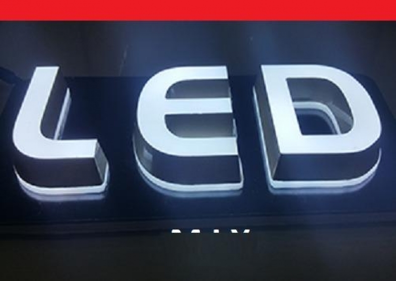 Onde Encontro Letra Caixa Inox Pacaembu - Letra Caixa Iluminada com Led