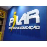 letra caixa de pvc Barra Funda